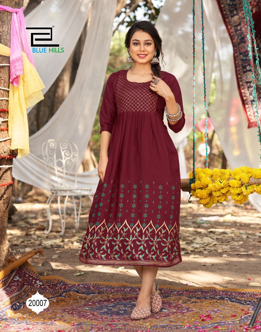 Blue Hills Trend 20 New Designer Regular Wear Rayon Printed Kurti Collection